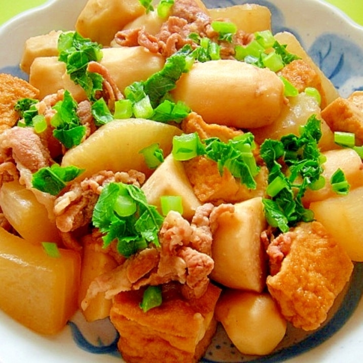 大根と里芋厚揚げ豚肉の煮物 レシピ 作り方 By Mint74 楽天レシピ 大根と里芋厚揚げ豚肉の煮物 レシピ 作り方 By Mint74 楽天レシピ